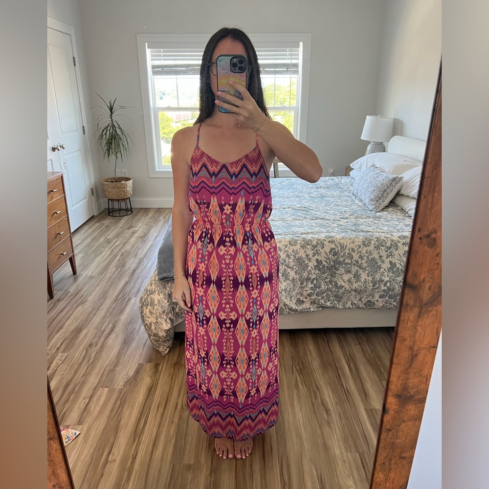 Dainty Hooligan Pink Printed Maxi Dress
